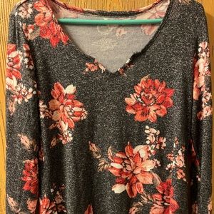 Long sleeve floral shirt